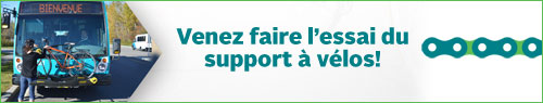 Venez faire l'essai d'un support à vélos! Venez faire l'essai d'un support à vélos!